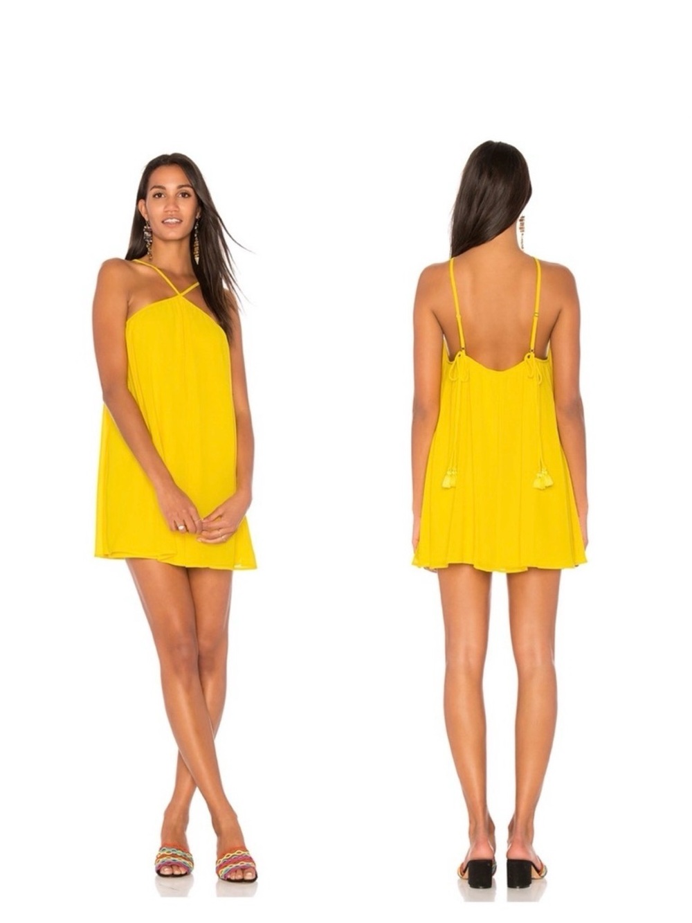 Show Me Your MuMu Bright Yellow Strappy Mini Dress